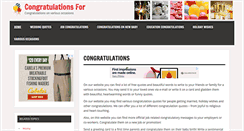 Desktop Screenshot of congratulationsfor.com